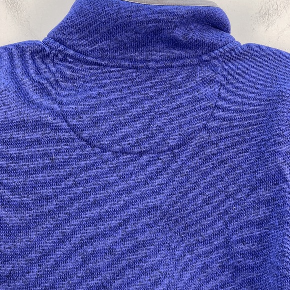 Vintage L.L Bean Blue Fleece Pullover Sweater Medium Petite - Picture 4 of 5